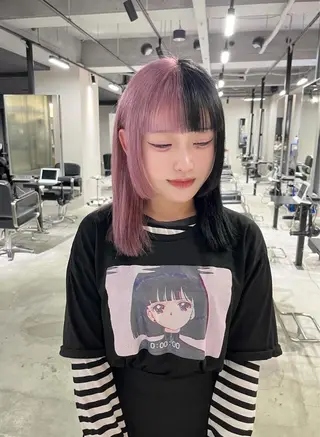 カラー 心斎橋/ブロンド/ ペールカラー/あみかのヘアスタイル