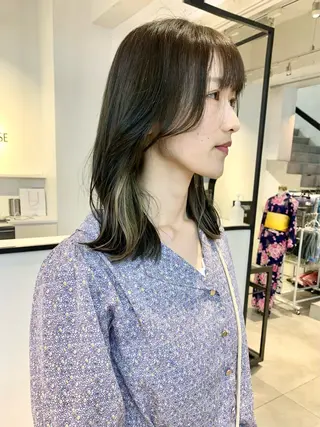 セミロング Kureha/ネイル トレンドヘアのヘアスタイル