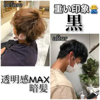 カラー メンズ CANAAN銀座所属・艶透明感カラー/ ルーズパーマ/田中のヘアスタイル