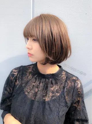 ショート カラー 顔周りレイヤー/ボブ 銀座✨中野まさひろのヘアスタイル
