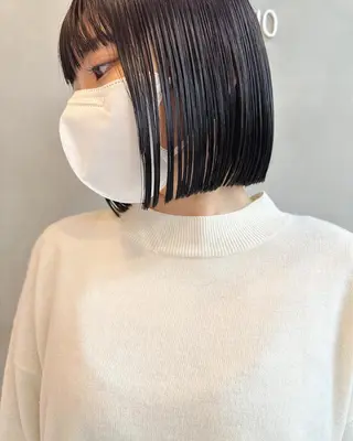 ショート カラー センターパート/ 暖色カラーayuのヘアスタイル