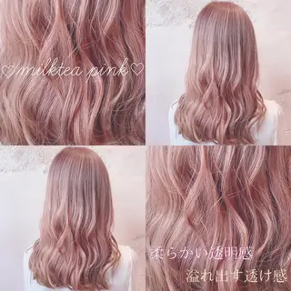 セミロング カラー Puamelia 名古屋所属・韓国風ヘア✻透明感 カラー✻yukaのヘアスタイル