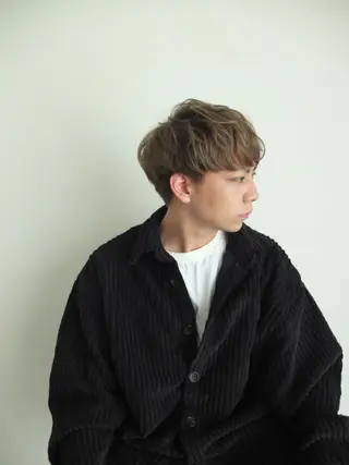 ショート カラー パーマ ヘアアレンジ メンズ パーソナルカラー合わ せたカラー🤍なつみのヘアスタイル