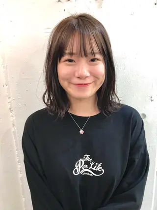 ミディアム カラー 木村陸弥 似合わせ 透明感カラー🌿のヘアスタイル