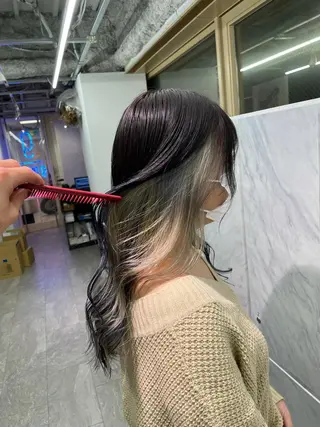 ロング カラー 🌈プルエクステ& ハイトーン🌈関飛鳥のヘアスタイル