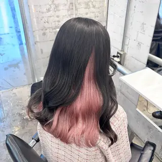 ロング カラー ヘアアレンジ 🥀モテ暖色× エクステ🥀あかりのヘアスタイル