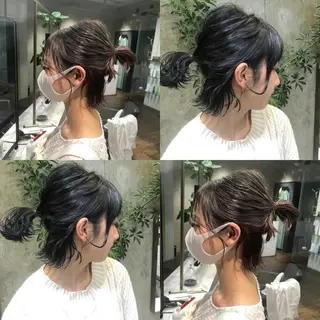 ショート レイヤー特化/小顔顔 周り/セノ/表参道のヘアスタイル