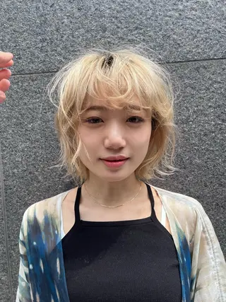 ショート カラー 文字 遼哉のヘアスタイル