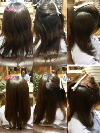 セミロング パーマ ブリーチ縮毛矯正/ デサキ ショウヘイのヘアスタイル