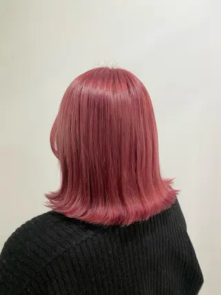 ミディアム カラー たなか もえなのヘアスタイル