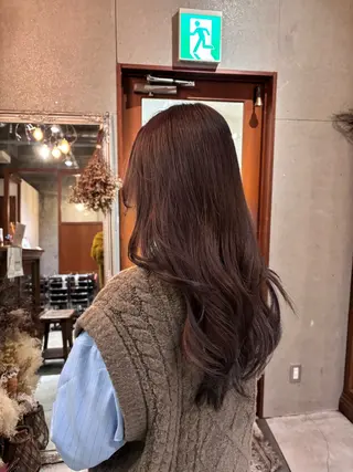 ロング カラー 千田 りんなのヘアスタイル