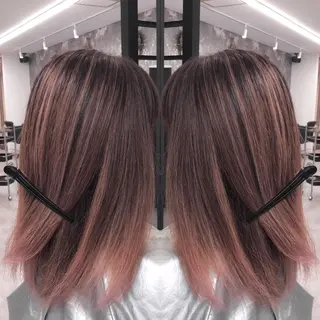 ミディアム カラー ヘアアレンジ アンドウ ユウ/ レイヤーカット/韓国のヘアスタイル