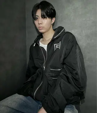 ショート excia渋谷所属・曲がる縮毛矯正 センターパート/翼のヘアスタイル