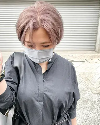 ショート カラー 👩🏻ボブ/ 髪質改善ダブルカラーのヘアスタイル