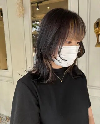 セミロング 梅原 大和のヘアスタイル