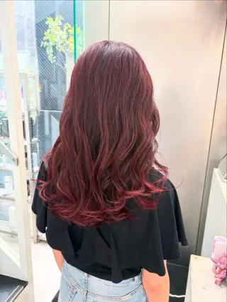 ロング カラー インナーカラー/天神 ブリーチ/吉田のヘアスタイル