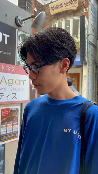 パーマ メンズ 糟谷 慈英のヘアスタイル