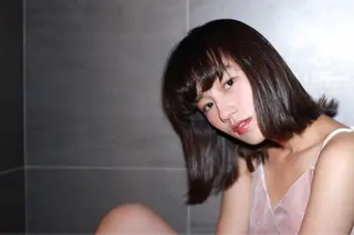 ミディアム カラー パーマ 加藤 綾華のヘアスタイル