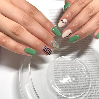 ネイル anyora nail salon所属・大人ワンホン キラキラ/Ayanoのネイルデザイン