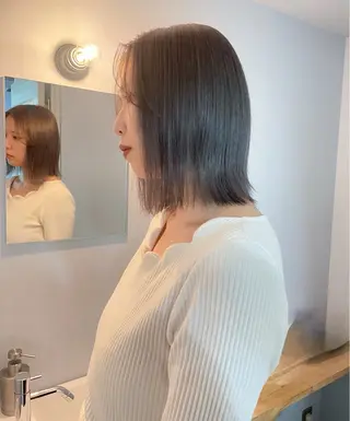 ミディアム ボブカットモデル/パ ーマ/harunaのヘアスタイル