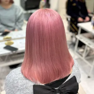 セミロング カラー 色落ち綺麗🩰ハイ トーン🎀RINKAのヘアスタイル