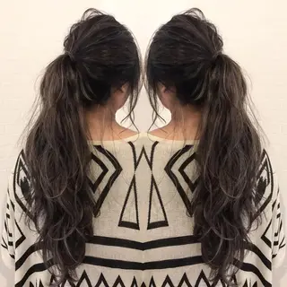 ロング カラー ヘアアレンジ BANK'S hair所属・💐ケラチン 髪質改善寺坂雄飛💐のヘアスタイル