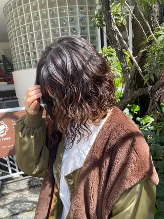 ミディアム パーマ お任せヘア☘️☘️ 及川渚のヘアスタイル
