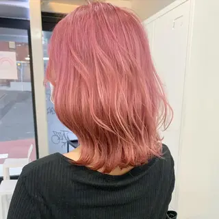 ミディアム カラー ヘアアレンジ ハイトーン/美髪矯正 🍃大江拓実のヘアスタイル