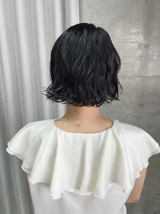 パーマ ボブパーマコテ巻き風 パーマNo1深江秀平のヘアスタイル