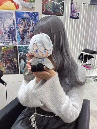 ミディアム カラー 💖推しカラー💖 オタク美容師✂ゆづきのヘアスタイル