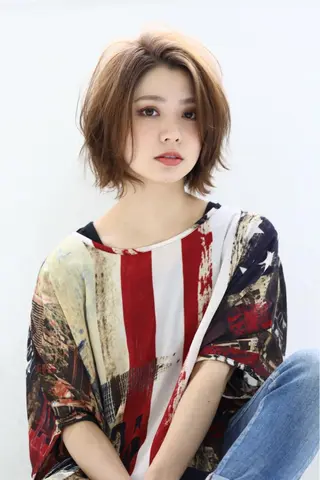 ミディアム カラー カラー特化サロン大阪 ルービック江坂/新城のヘアスタイル