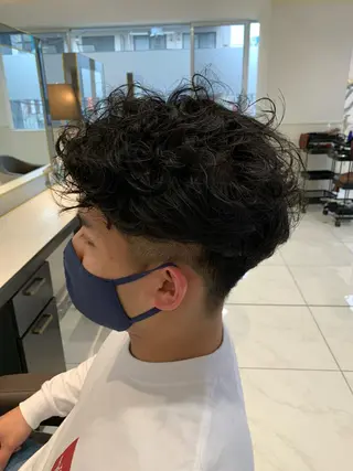 パーマ メンズ 小田切 栄司のヘアスタイル