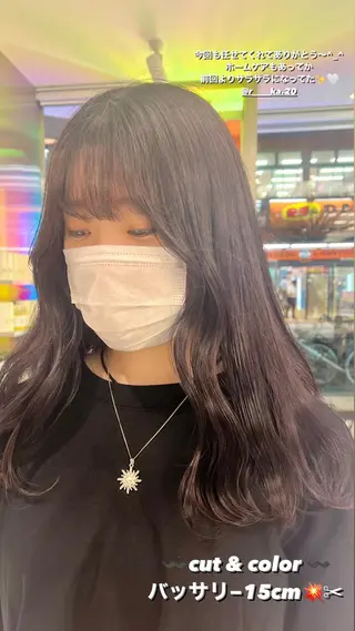 ロング カラー mai🤍縮毛酸性ス トレート/アイリストのヘアスタイル