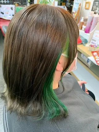 ミディアム カラー パーマサロンドルチェ所属・美容室 ドルチェのヘアスタイル