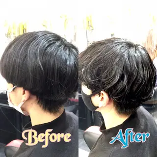 ショート パーマ メンズ Annon プライベートサロンのヘアスタイル