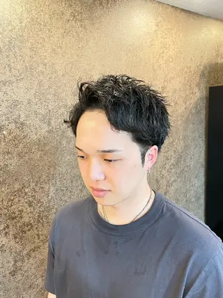ショート メンズ メンズパーマ特化 カバヤマ　リョウのヘアスタイル