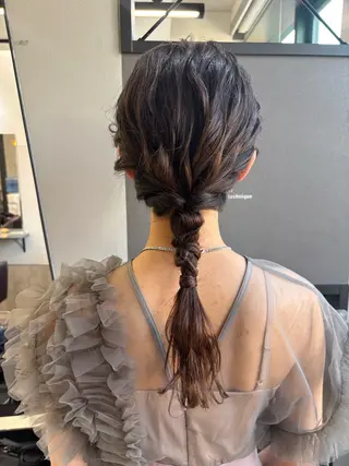 ヘアアレンジ ブリーチなしWカラー ヘアセット菜希のヘアスタイル