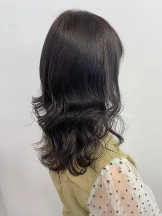 セミロング レイヤー×グレージュ /ピンク🩷mioのヘアスタイル