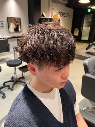 ミディアム メンズ PERCUT東梅田店所属・メンズ特化🍀田上 一颯/PERCUTのヘアスタイル