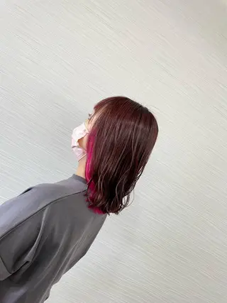 セミロング カラー LaRmE Ayumi.のヘアスタイル