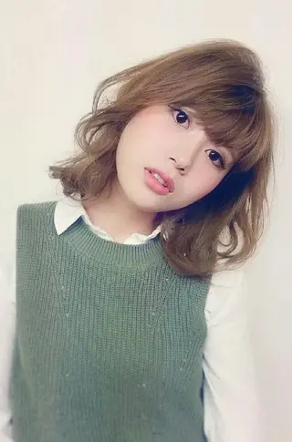 ミディアム セミロング ロング カラー 芝 幸大のヘアスタイル