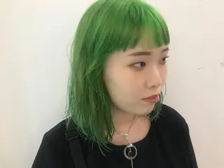 カラー pole/apartment所属・💓パーマ，💗 レイヤーカットのヘアスタイル
