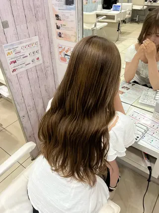 セミロング 【髪質改善カラー】 あむ·. ⟡ 🖤のヘアスタイル