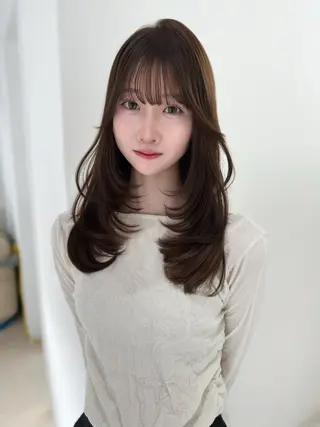 ミディアム カラー 上野/韓国hair 🤍MOEKA🤍のヘアスタイル