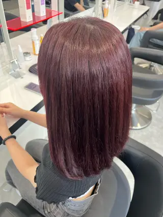 ミディアム カラー みう/仙台/暖色/ 艶髪/顔周りカット/のヘアスタイル