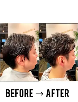 ショート パーマ メンズ 早稲田/メンズ専門 /フェード/葛西裕季のヘアスタイル