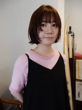 ショート カラー デザインカット🎨 ボブ🫟おざきのヘアスタイル