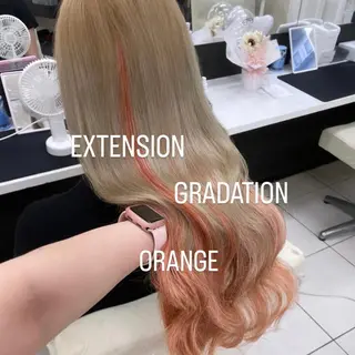 ロング カラー エクステ🩵ブリーチ 韓国ヘア🩵KAEのヘアスタイル