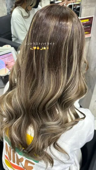 セミロング カラー 🥣ケアブリーチカ ラーTakato🥛のヘアスタイル