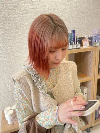 ミディアム カラー ヘアアレンジ 🍒KIKUCHI KANAE🍒のヘアスタイル